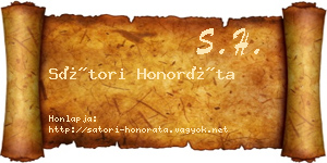 Sátori Honoráta névjegykártya